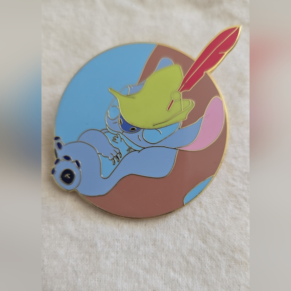 Stitch As Peter Pan Character Pin